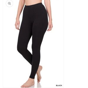 Zenana black cotton/span leggings